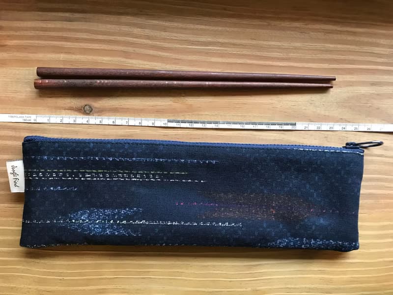 【自選布加長型內防水餐具袋】 /筆袋