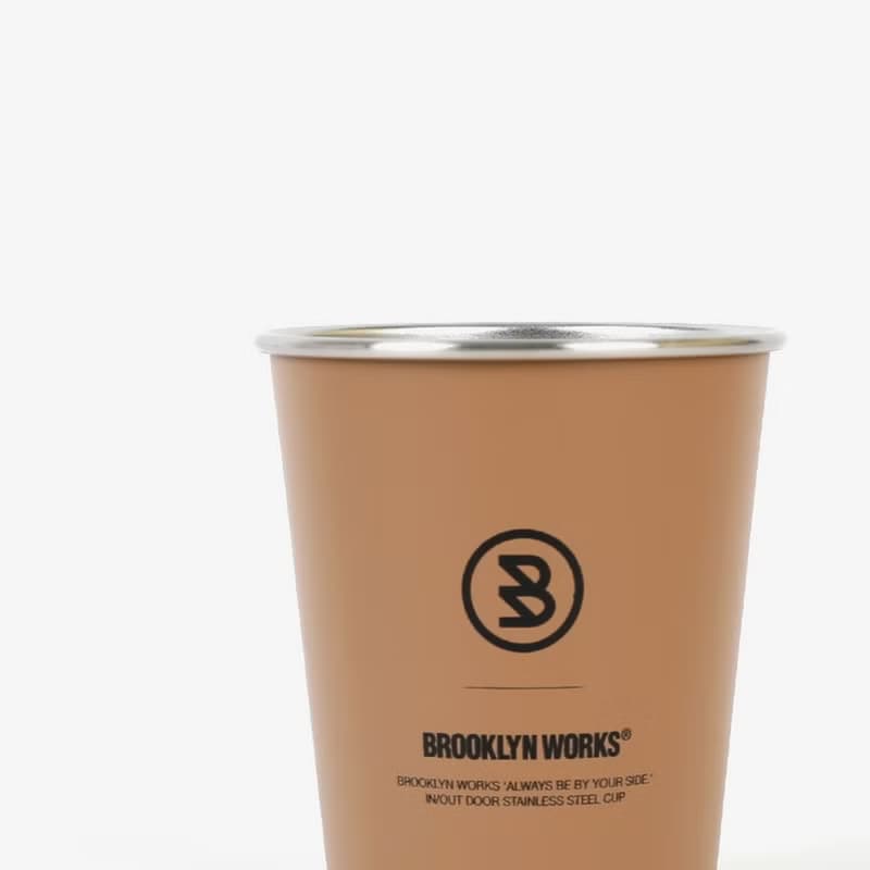 BROOKLYNWORKS 不鏽鋼單杯-棕色(2入)