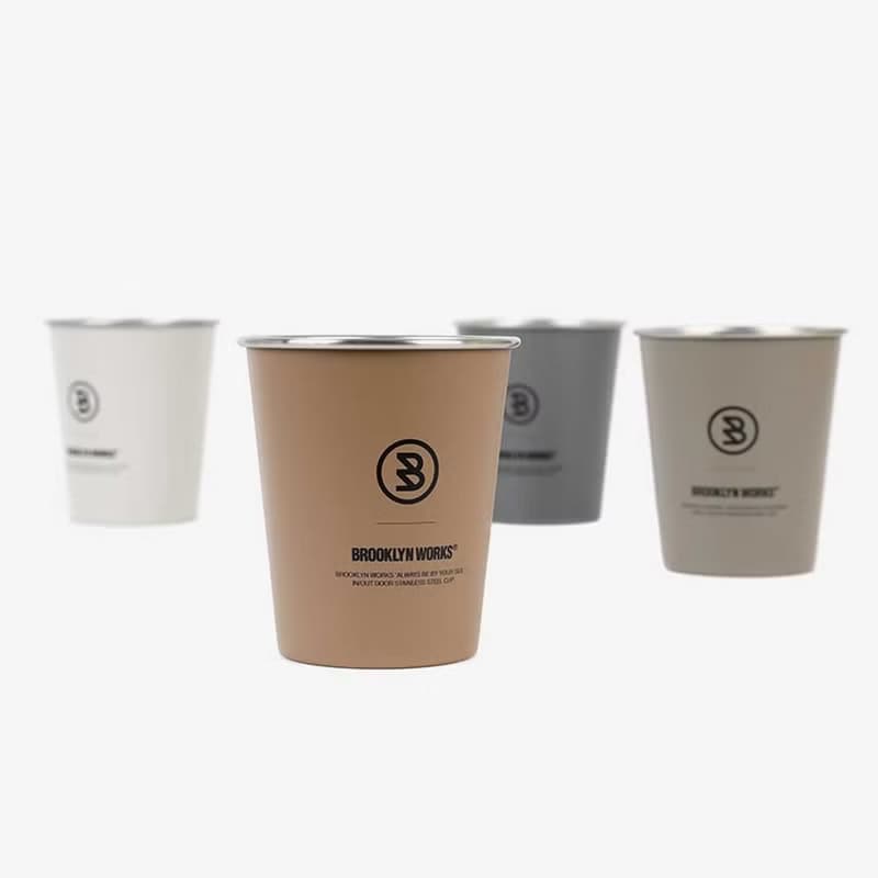 BROOKLYNWORKS 不鏽鋼單杯-棕色(2入)