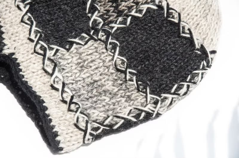 針織純羊毛帽/手工內刷毛毛帽/針織毛帽/飛行毛帽/毛線帽-南美洲