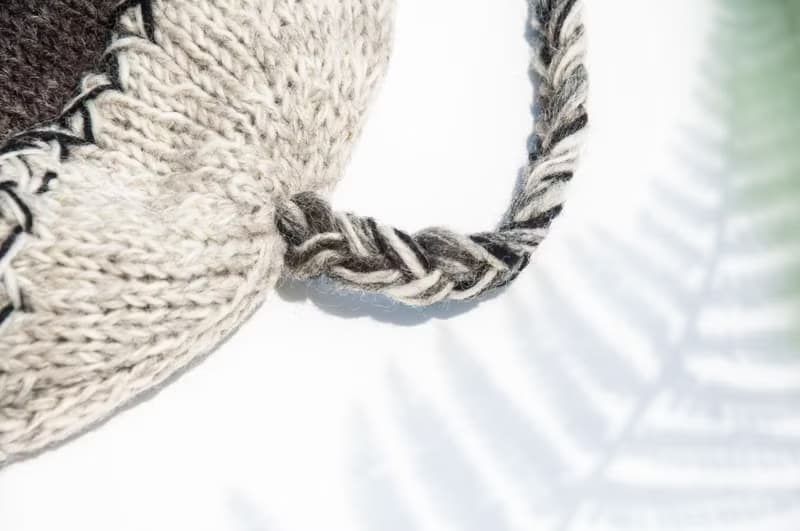 針織純羊毛帽/手工內刷毛毛帽/針織毛帽/飛行毛帽/毛線帽-南美洲