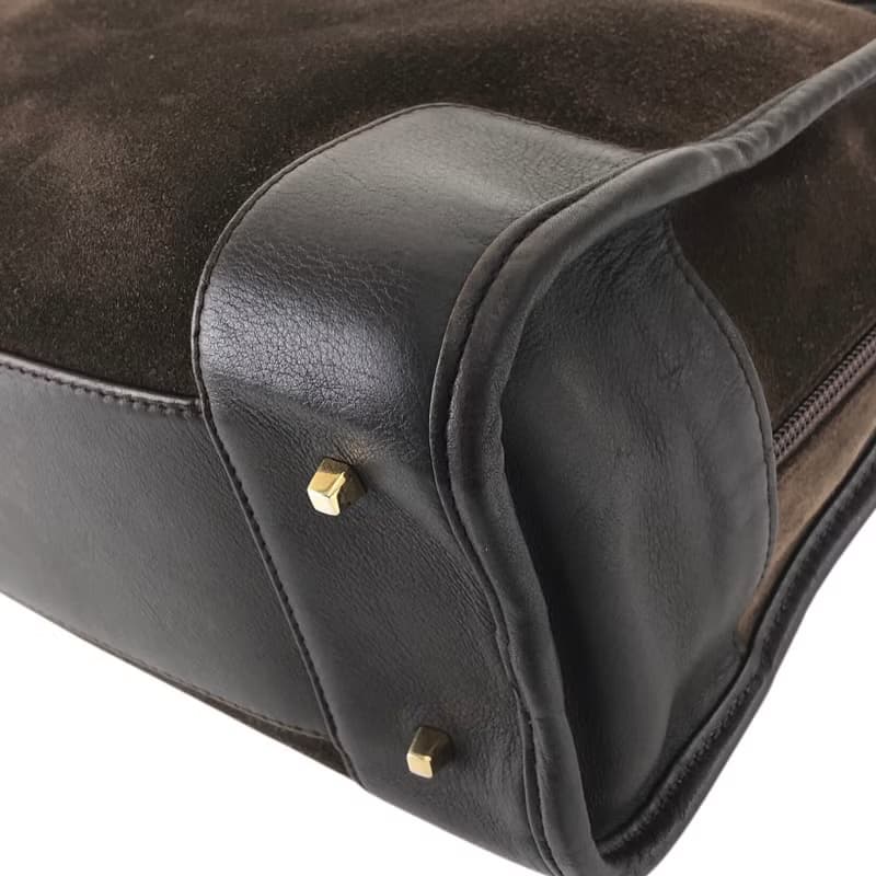 【 日本直送　名牌中古包 】LOEWE ロエベ アマソナ28 ハンドバッグ ブラウン スエード ミニボストン vintage ヴィンテージ 3s6cim