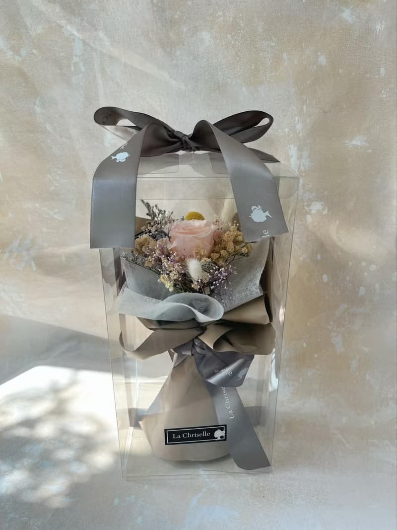 可寄台灣  大地系 單枝 玫瑰花 保鮮花束 永生花束 不凋花束