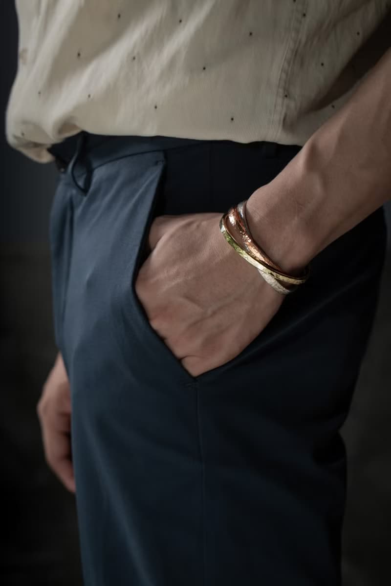 鎚目海浪/樹紋 銅手環 Hammered Head Copper Bangle