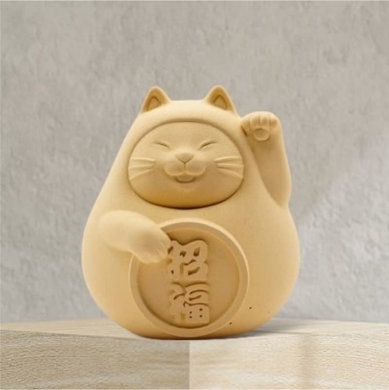 【平安福氣好運到】胖胖招福貓 (中) 招財黃
