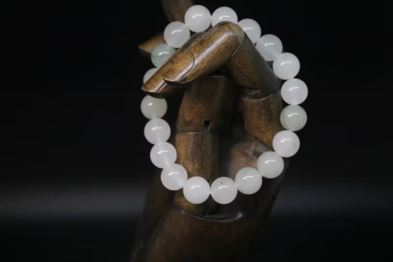 天山翠手鏈翠色玉石珠子手串生日禮物