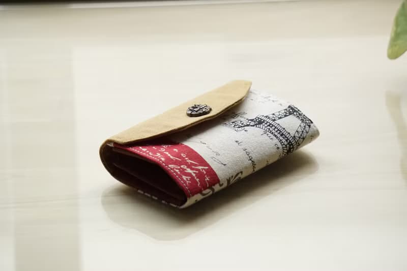 短夾 女 - 寫一封信  素錢包 輕量 手工禮物