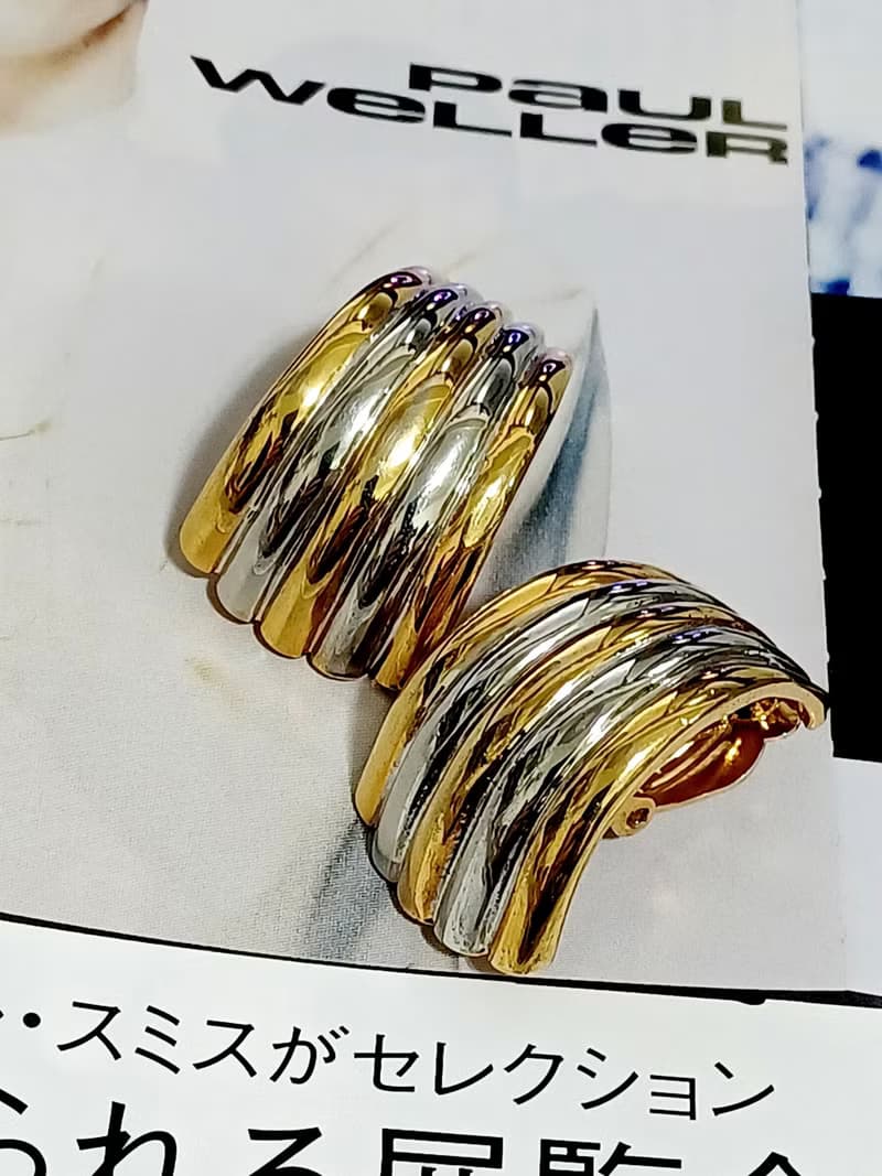vintage jewelry  古董夾式耳環 直瀑