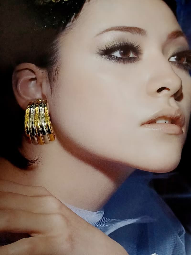 vintage jewelry  古董夾式耳環 直瀑