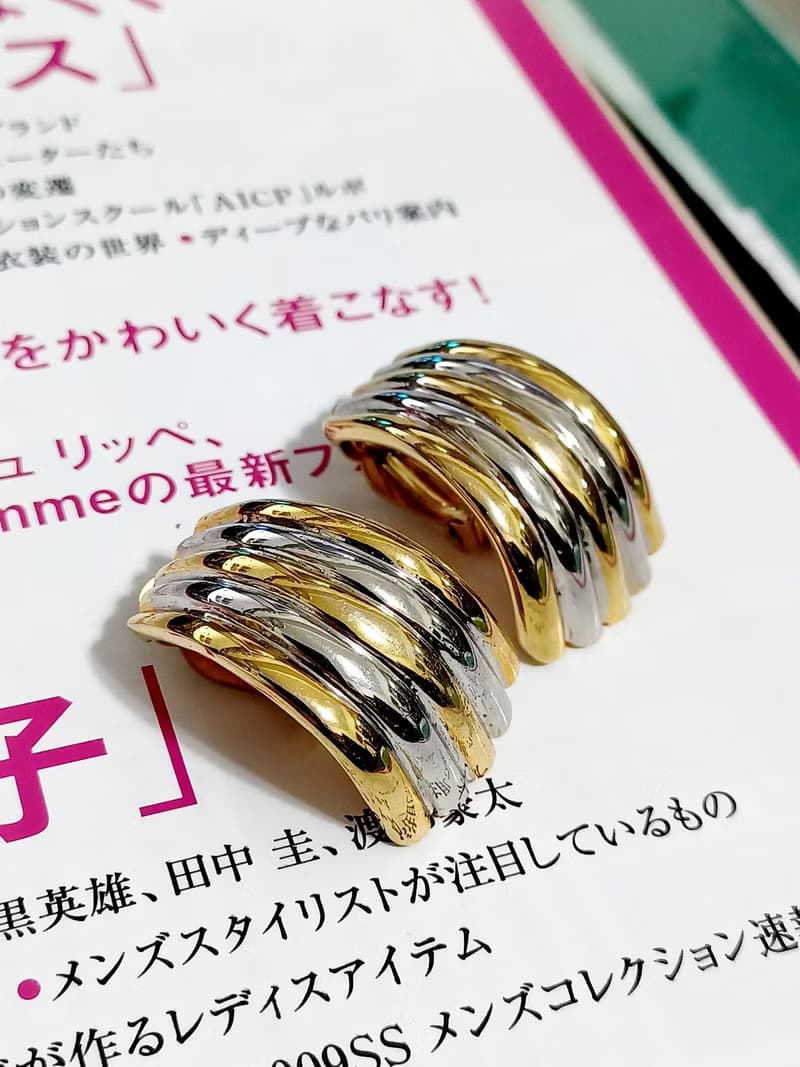 vintage jewelry  古董夾式耳環 直瀑