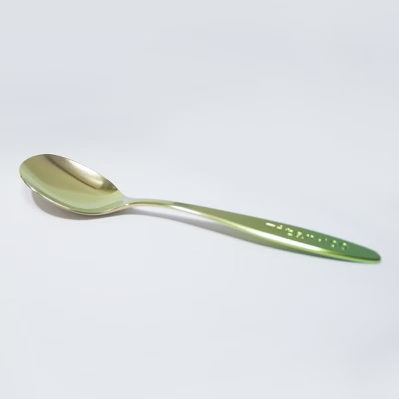 【日本製 Horie】鈦愛寶貝系列-純鈦抗菌ECO環保幼兒匙(粉金)