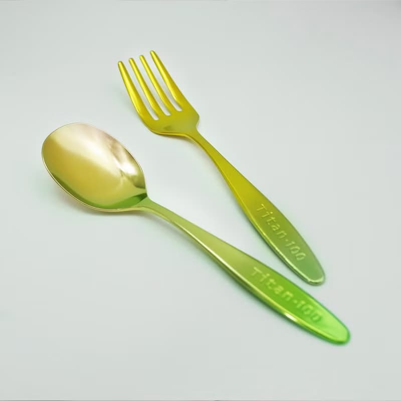 【日本製 Horie】鈦愛寶貝系列-純鈦抗菌ECO環保幼兒匙(粉金)