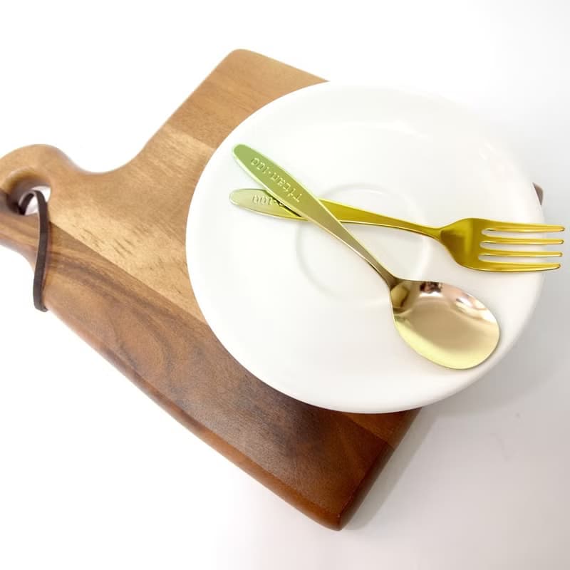 【日本製 Horie】鈦愛寶貝系列-純鈦抗菌ECO環保幼兒匙(粉金)