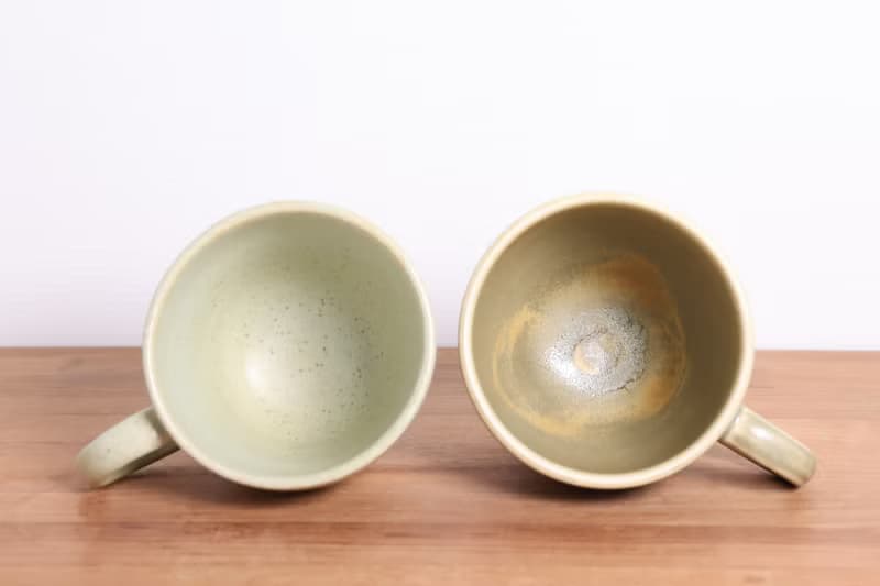 灰釉把手杯