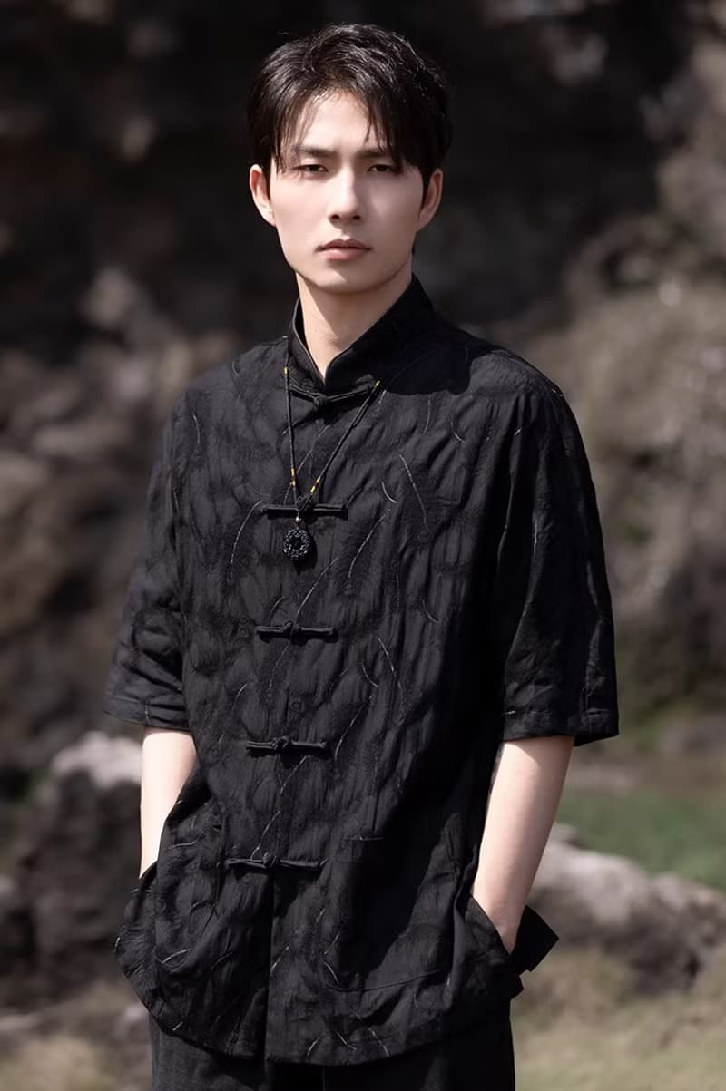新中式復古 盤扣短袖襯衫