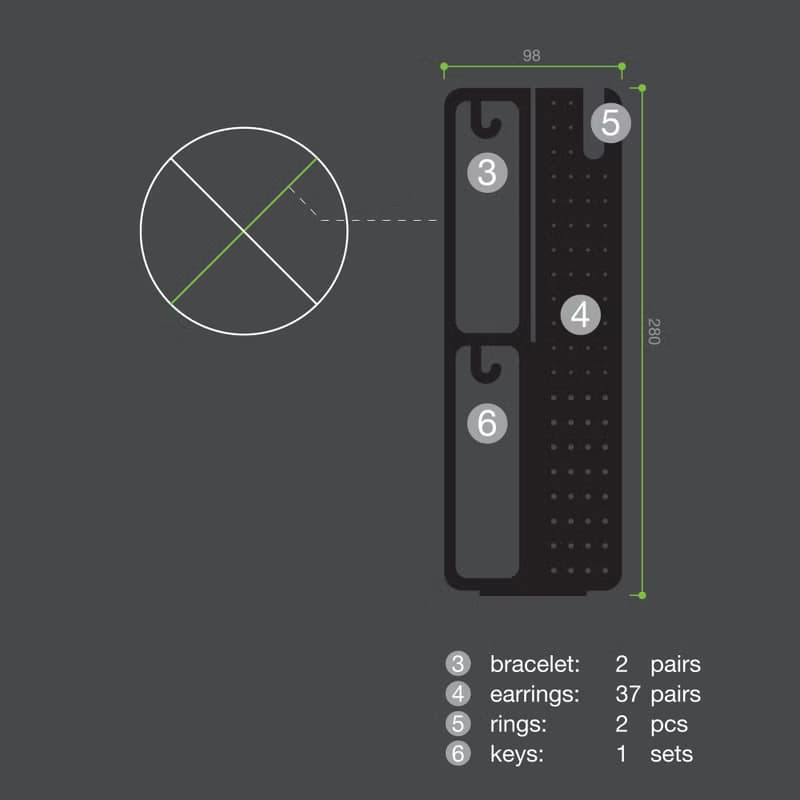 四面轉動 首飾座 Jewelry Organizer