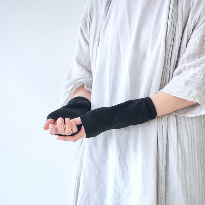 極暖 シルク ウール アームカバー