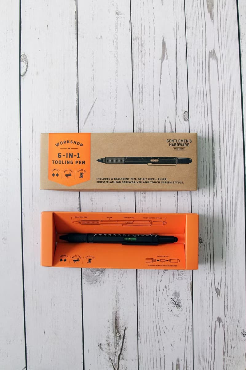 英國GENTLEMEN'S HARDWARE六合一多功能Tool Pen黑色金屬工具筆