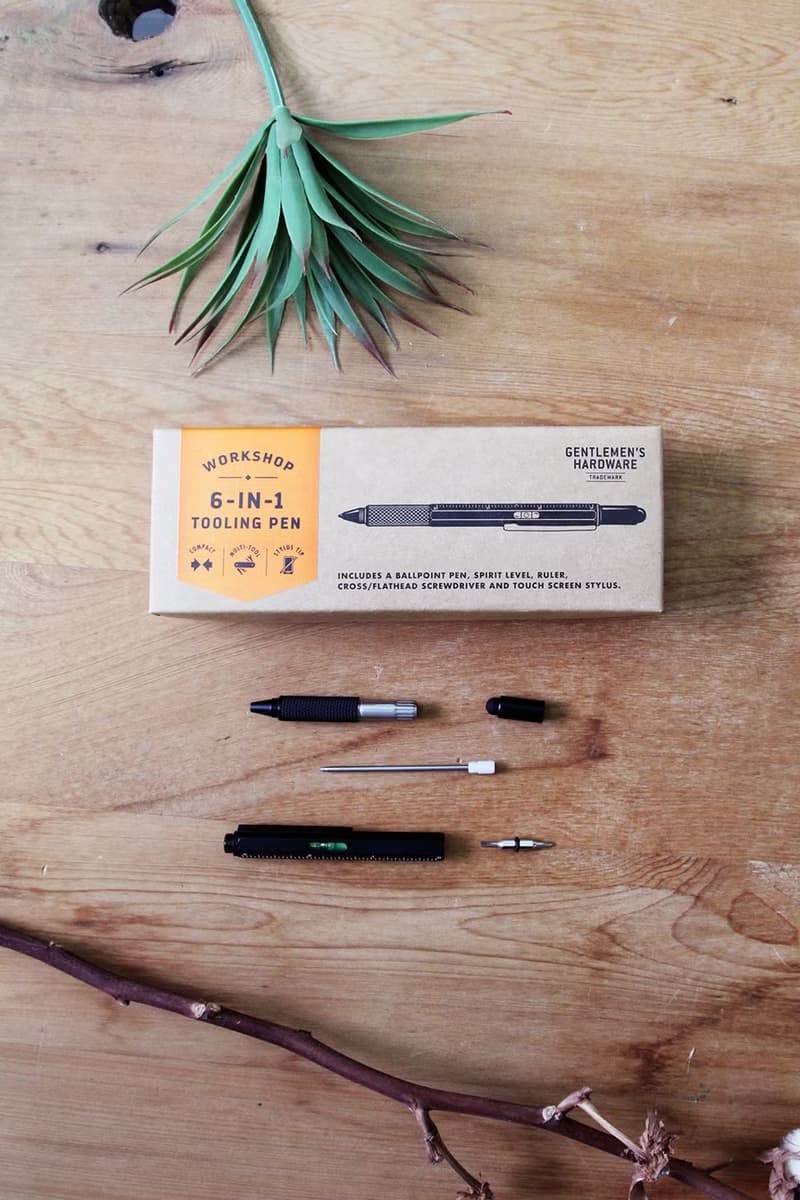 英國GENTLEMEN'S HARDWARE六合一多功能Tool Pen黑色金屬工具筆