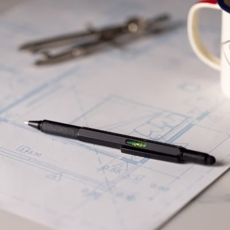 英國GENTLEMEN'S HARDWARE六合一多功能Tool Pen黑色金屬工具筆