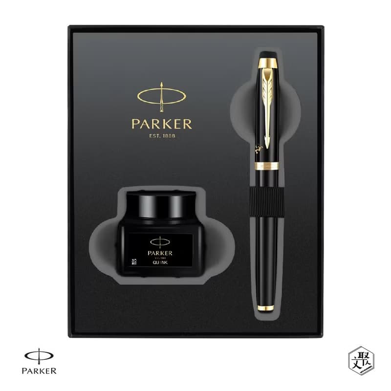 PARKER 派克 新IM系列 尊爵黑金龍   特別版鋼筆墨水禮盒組 F尖