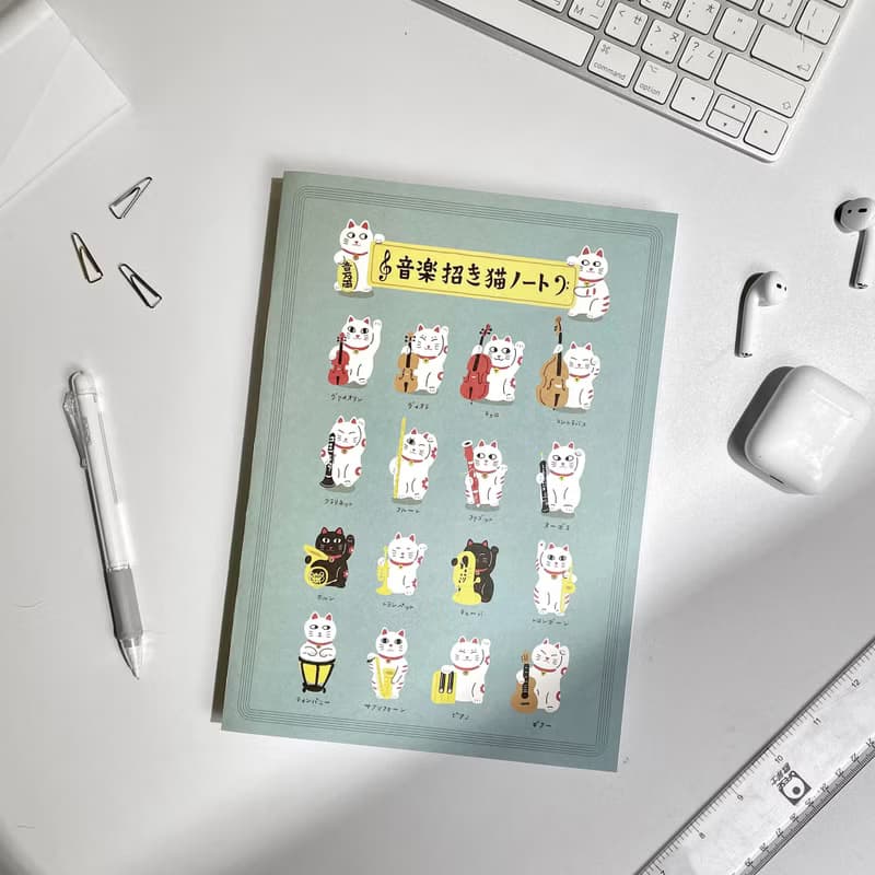 【音樂招財貓】橫線筆記本| 古典音樂 | Music Gift