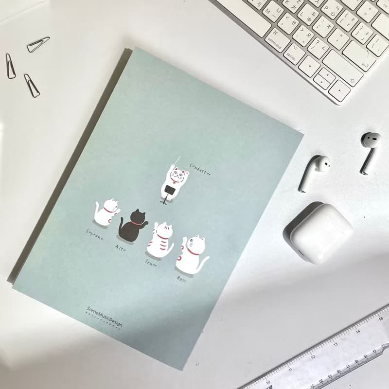 【音樂招財貓】橫線筆記本| 古典音樂 | Music Gift