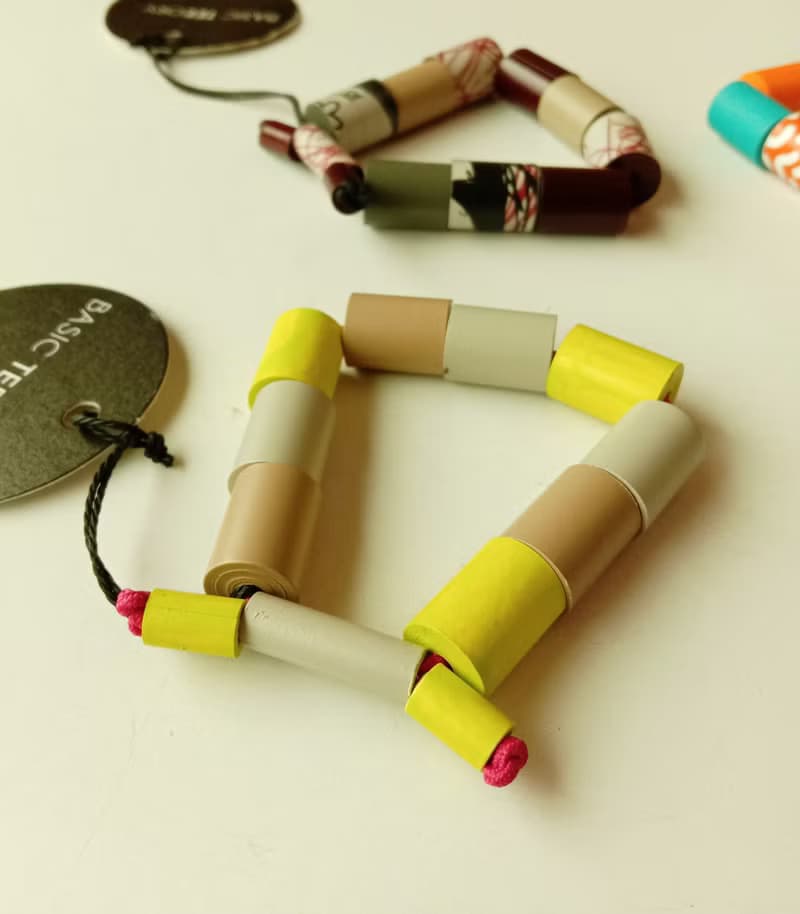 【新品】時尚串珠紙手鍊_繽紛彩色串珠設計 手作