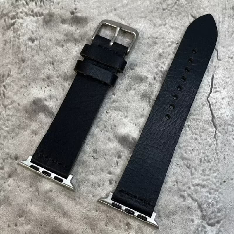 Apple Watch/Ultra 全系列可用 手工縫線 單層意大利牛皮錶帶