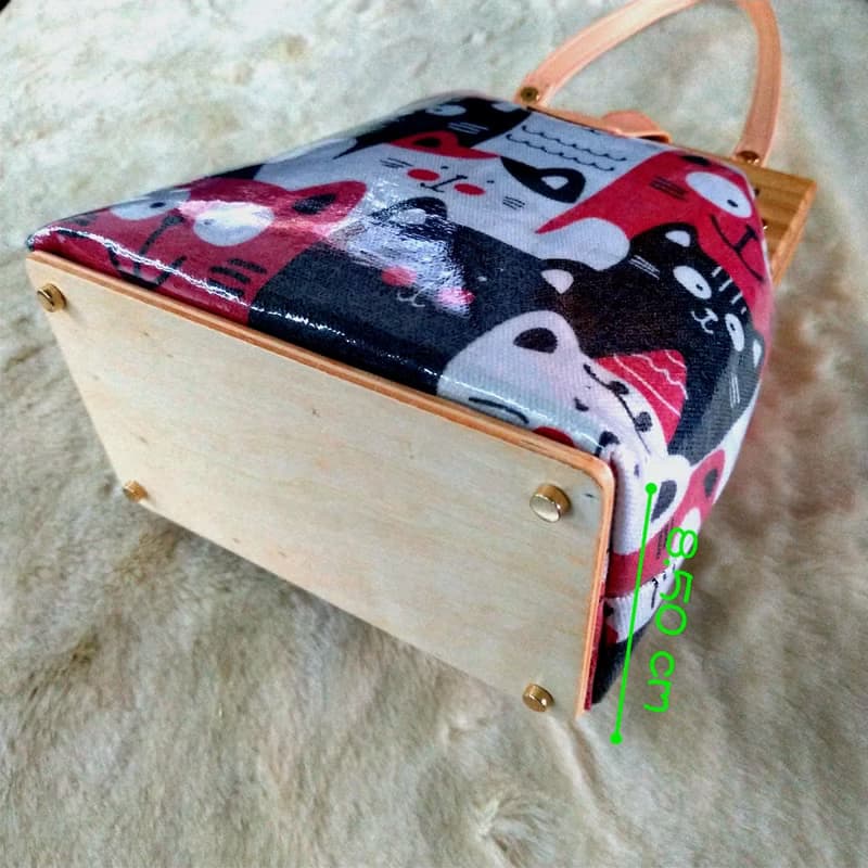 【MY。手作】木架子口金手袋 ~ 胖胖的貓咪