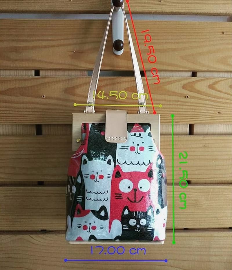 【MY。手作】木架子口金手袋 ~ 胖胖的貓咪