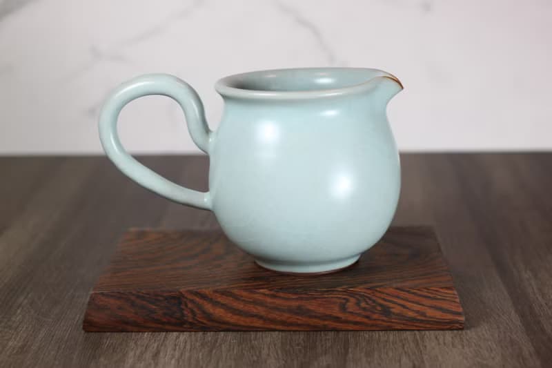 【送禮好物】L010汝窯 手拉握把茶海 咖啡下壺 名家葉敏祥手作