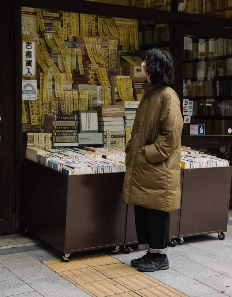 街角舊書店 日系復古長款羽絨服外套