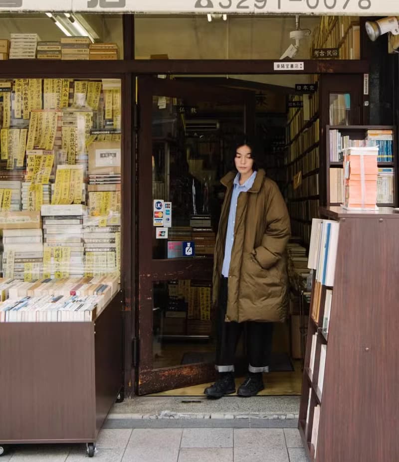 街角舊書店 日系復古長款羽絨服外套