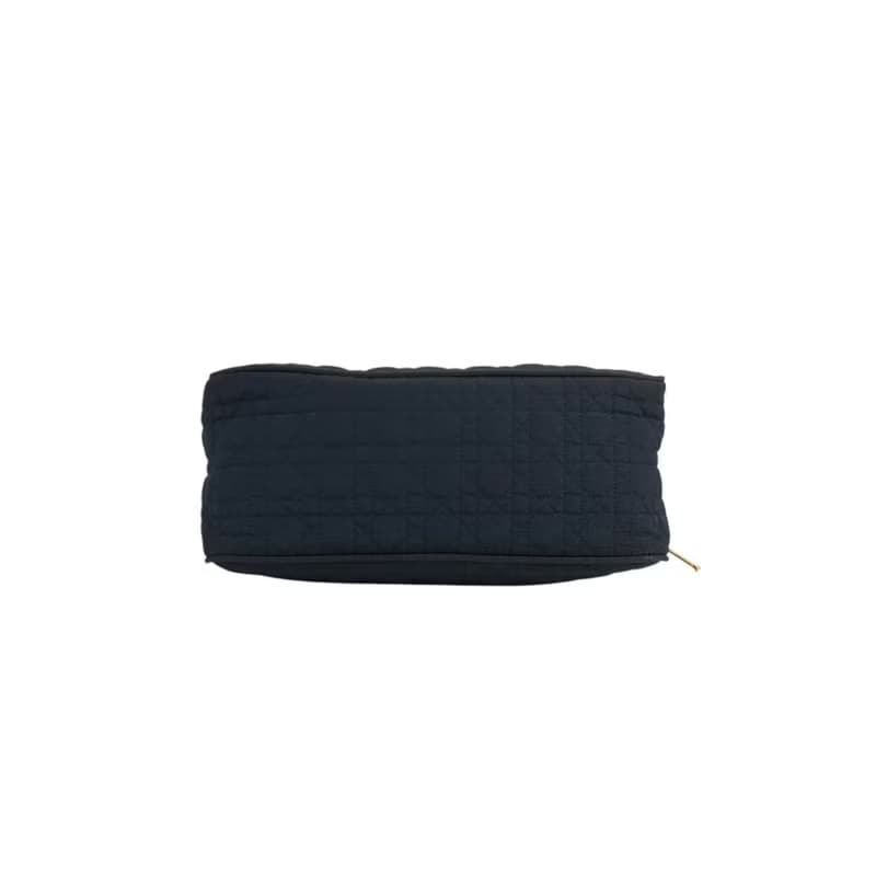 【 日本直送　名牌中古包 】Christian Dior カナージュ ショルダーバッグ ダークネイビー チャーム ナイロン vintage pdtnij