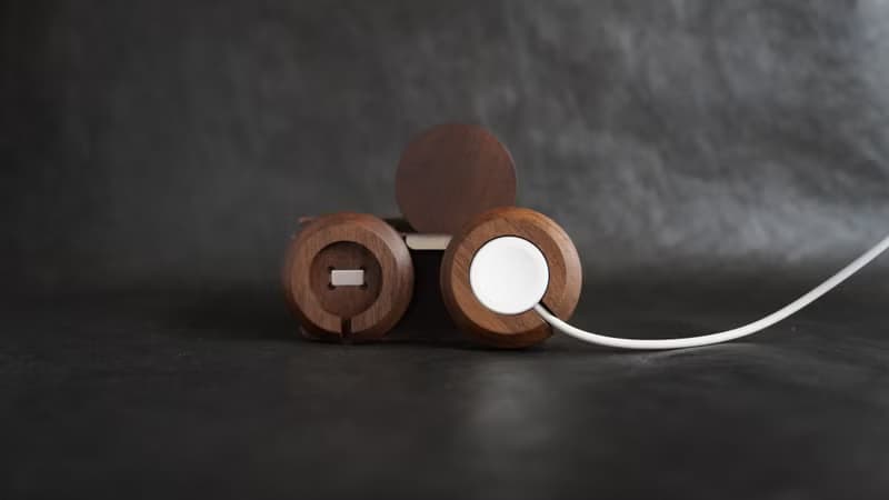Apple Watch 原木磁吸充電座