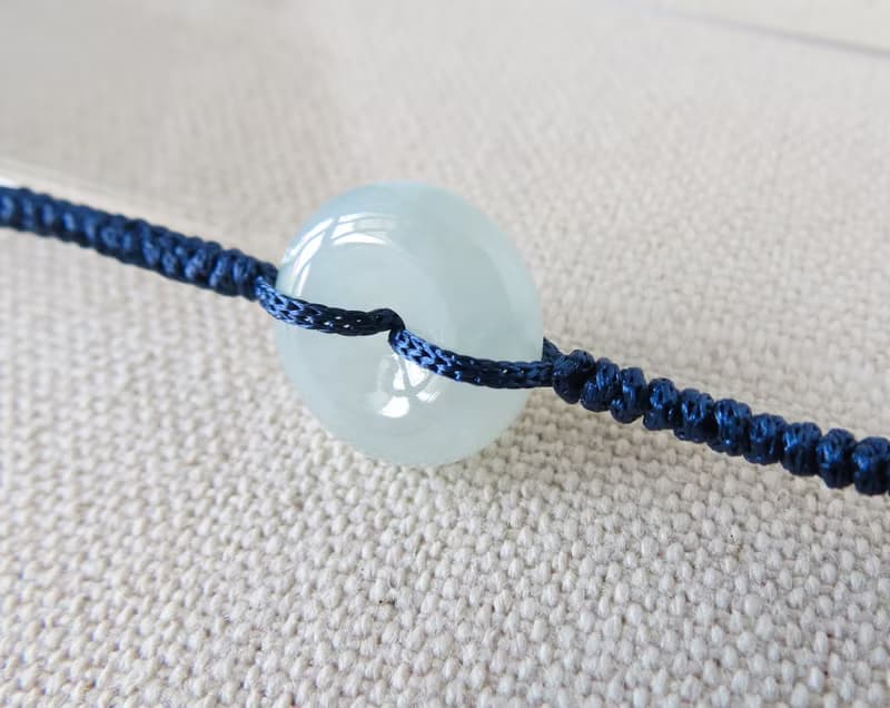 本命年【歲歲平安】平安扣翡翠絲光編織手鍊*SW40*招財開運