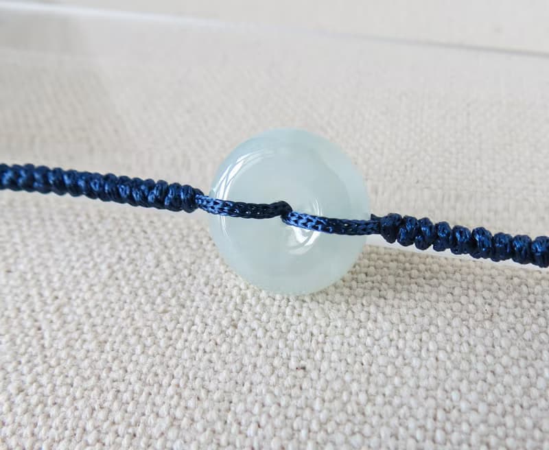 本命年【歲歲平安】平安扣翡翠絲光編織手鍊*SW40*招財開運