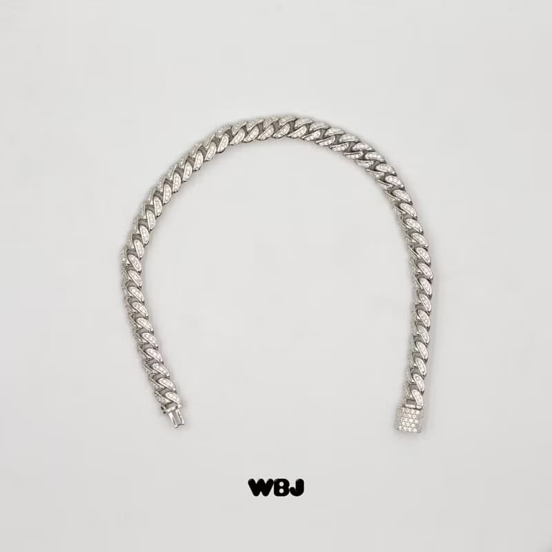 Wbj 6mm單排滿鑲嵌古巴手鍊 手環