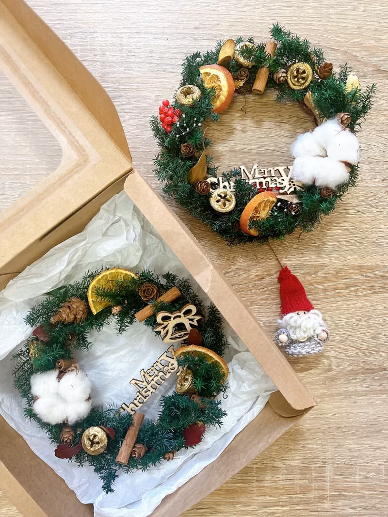 聖誕花圈 花圈 交換禮物 聖誕節  永生雪松 聖誕樹