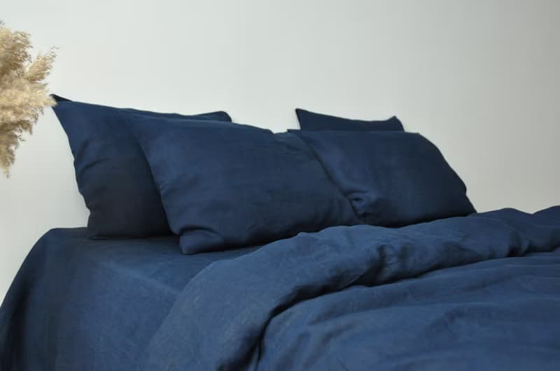 Navy linen duvet cover / Softened linen / Comforter cover / Quilt cover
