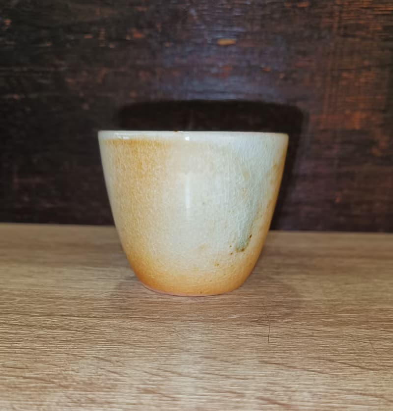 柴燒無釉白玉泥咖啡杯-鶯歌李玟叡