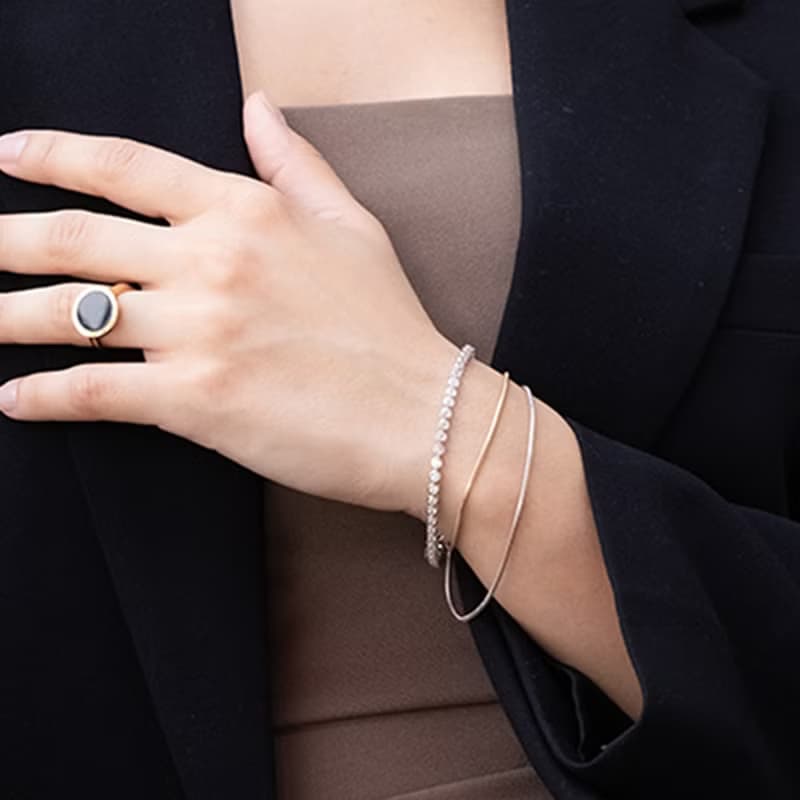 LA LIGNE BOA CHAIN TWO-TONE BRACELET