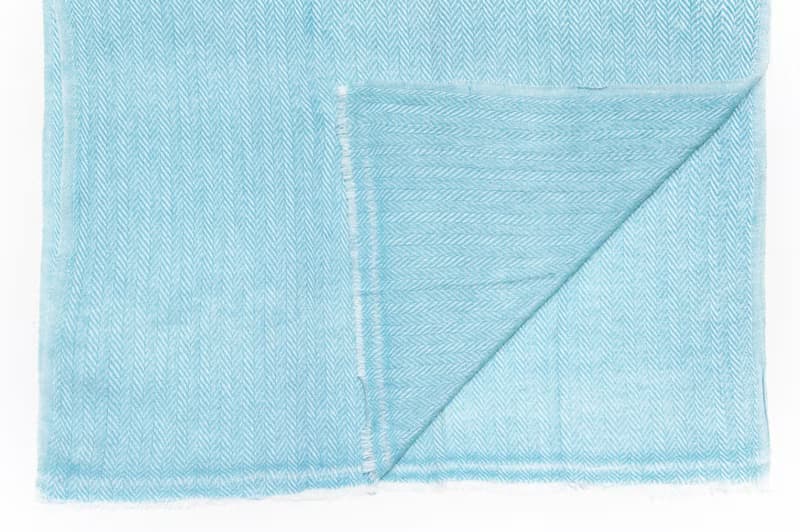 喀什米爾Cashmere/針織圍巾/純羊毛圍巾/羊毛披巾/手織圍巾-天空