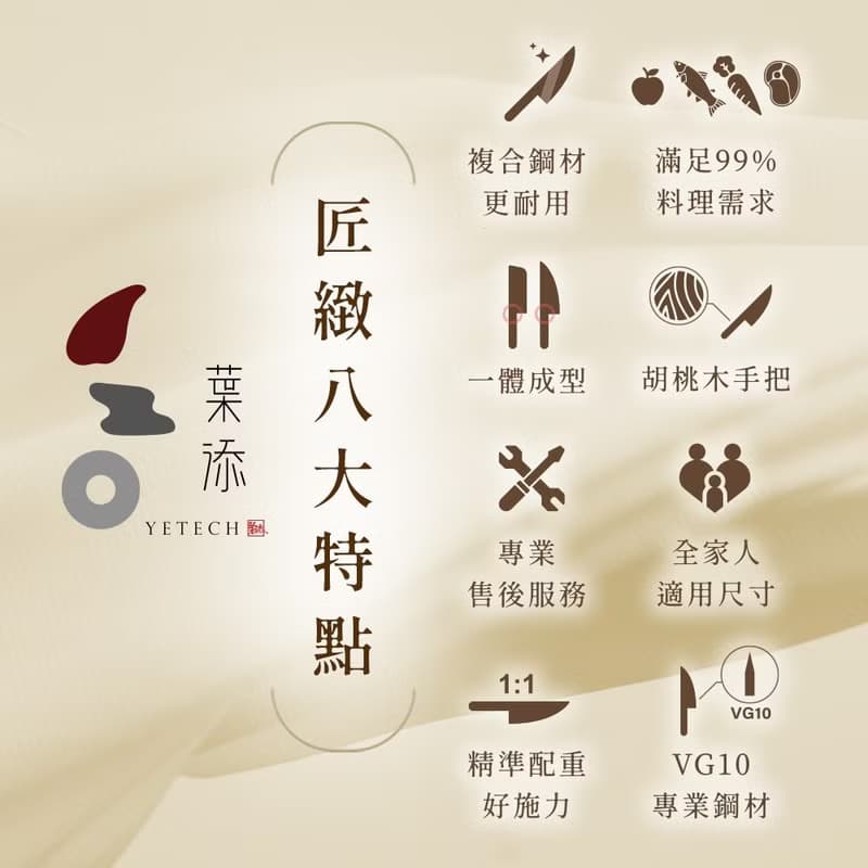 葉添-匠緻系列 雙刀-刀具組