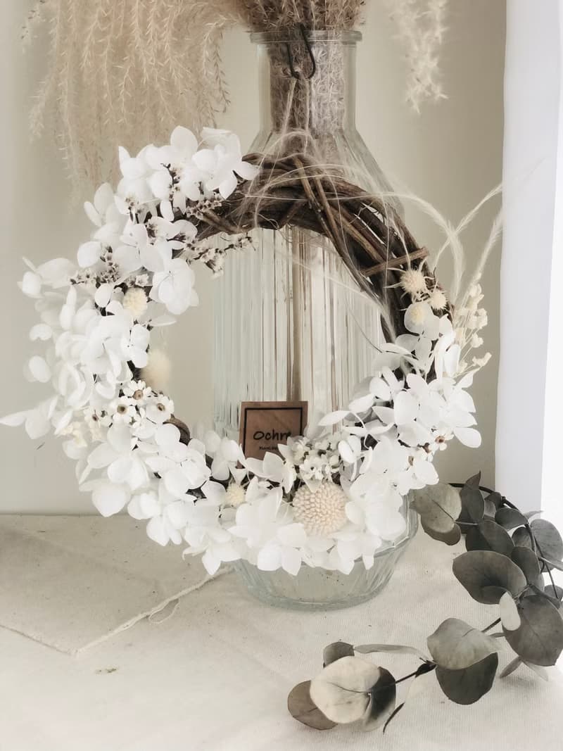 Ochre 不凋聖誕花圈_15cm
