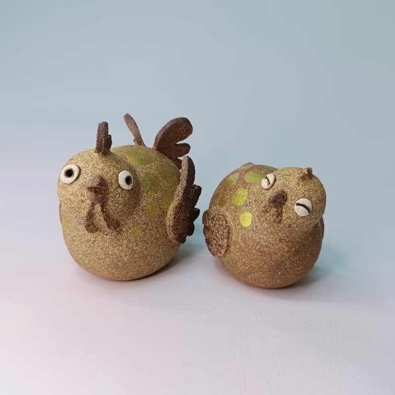 金雞報喜(組)/陶藝品/原創