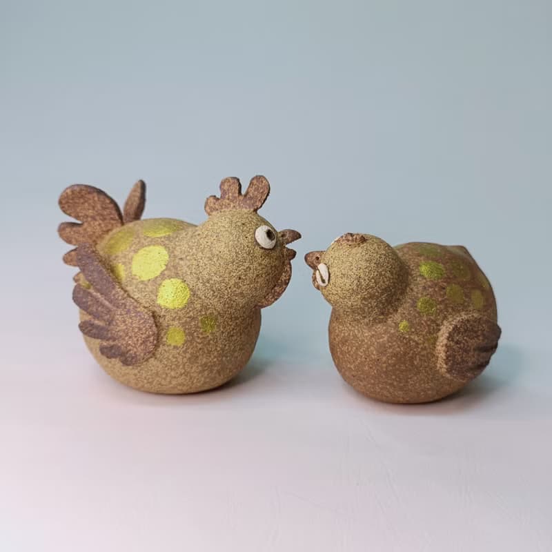 金雞報喜(組)/陶藝品/原創