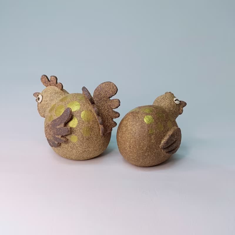 金雞報喜(組)/陶藝品/原創