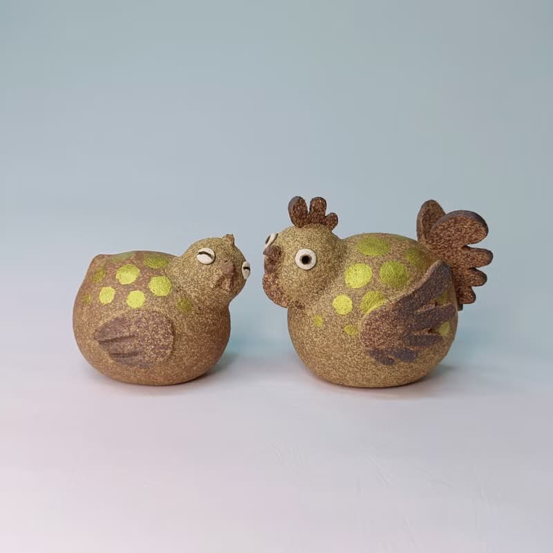 金雞報喜(組)/陶藝品/原創